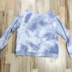 Splendid Purple Tie-Dye Long‎ Sleeve Thermal Knit Sweater Top L/G